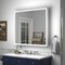 Rim 36"X32" Led Lighted Medicine Cabinet Recessed Mirror With Clock And Usb Ports